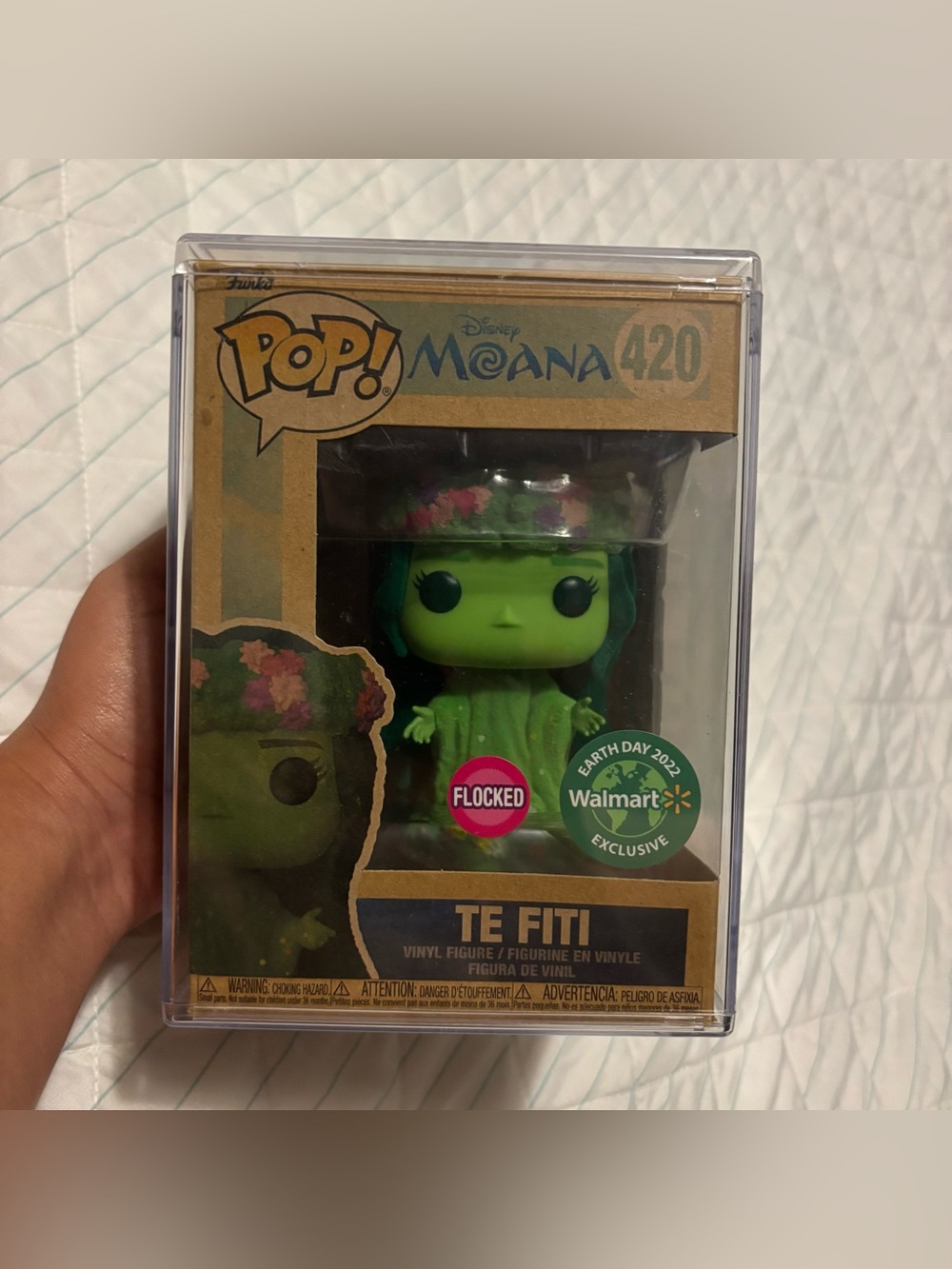 Funko Pop Moana Te Fiti 420 Flocked Exclusive & Protector
